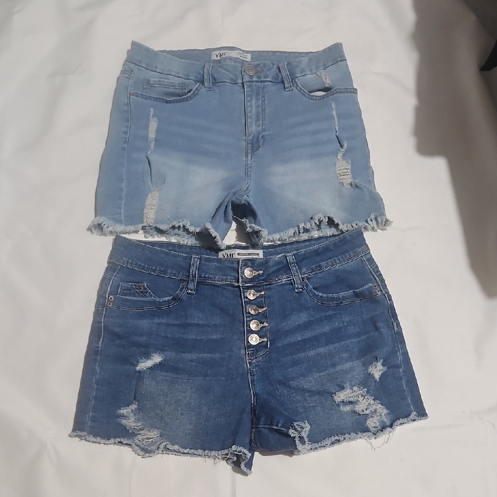 YMI Blue Jean Shorts Distressed Cut-Off Style